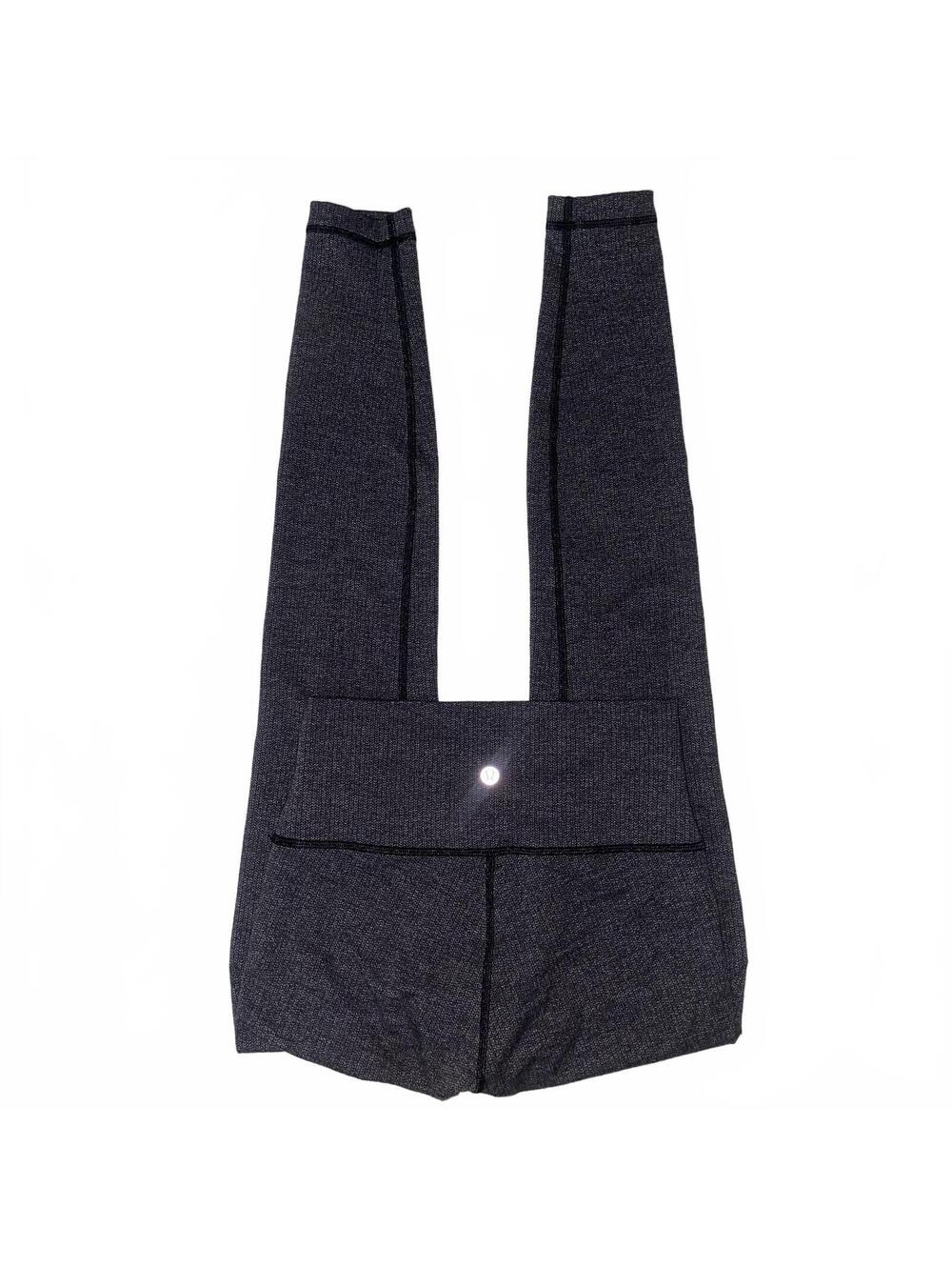 Lululemon Size 4 Gray Black Heathered High Rise Leggings Yoga Athletic Pants